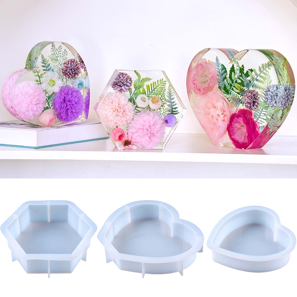 Flower Preservation Resin - Duża silikonowa forma do odlewów DIY