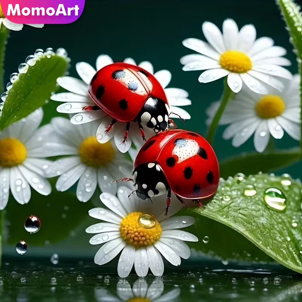 Resin Craft For Beginners - Momoart Diamentowe Malowanie Biedronka Wzór Zwierzęcy