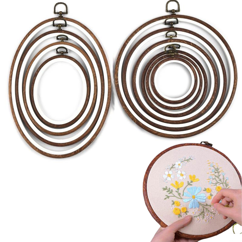 Wood Ring Blank - 10 SZT. Narzędzi do szycia Okrągłe