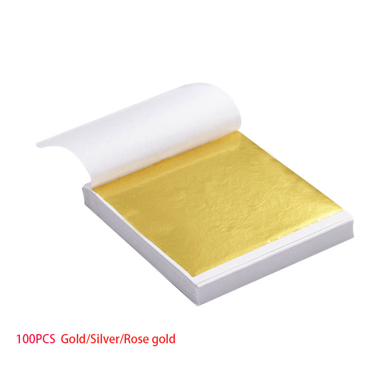 Gold Foil Flakes - 100 sztuk arkuszy papieru do projektowania