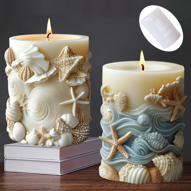Resin Ocean Wave Mold - DIY styl oceaniczny ulga cylindryczna świeca
