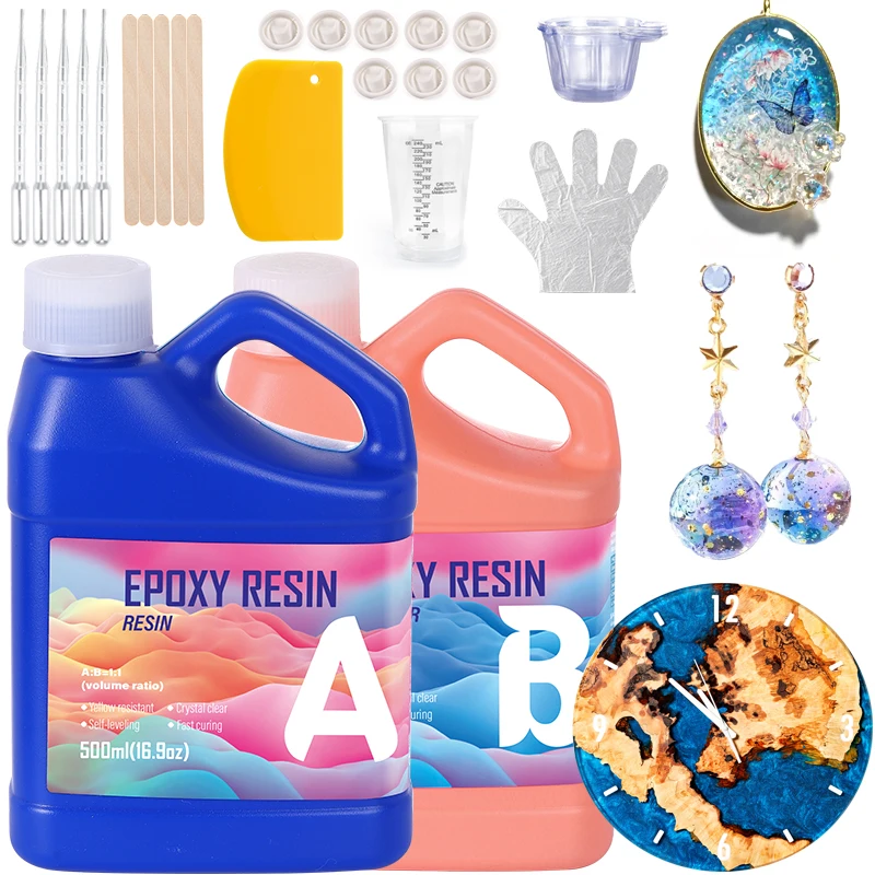 Resin Jewelry Kit - Zestaw żywicy epoksydowej łatwy w mieszaniu,