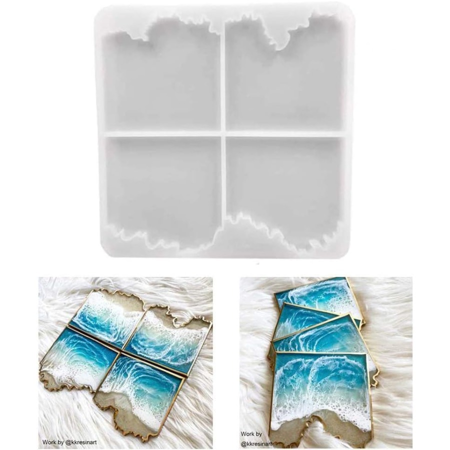 Resin Ocean Wave Mold - Forma silikonowa na podkładki pod kubki