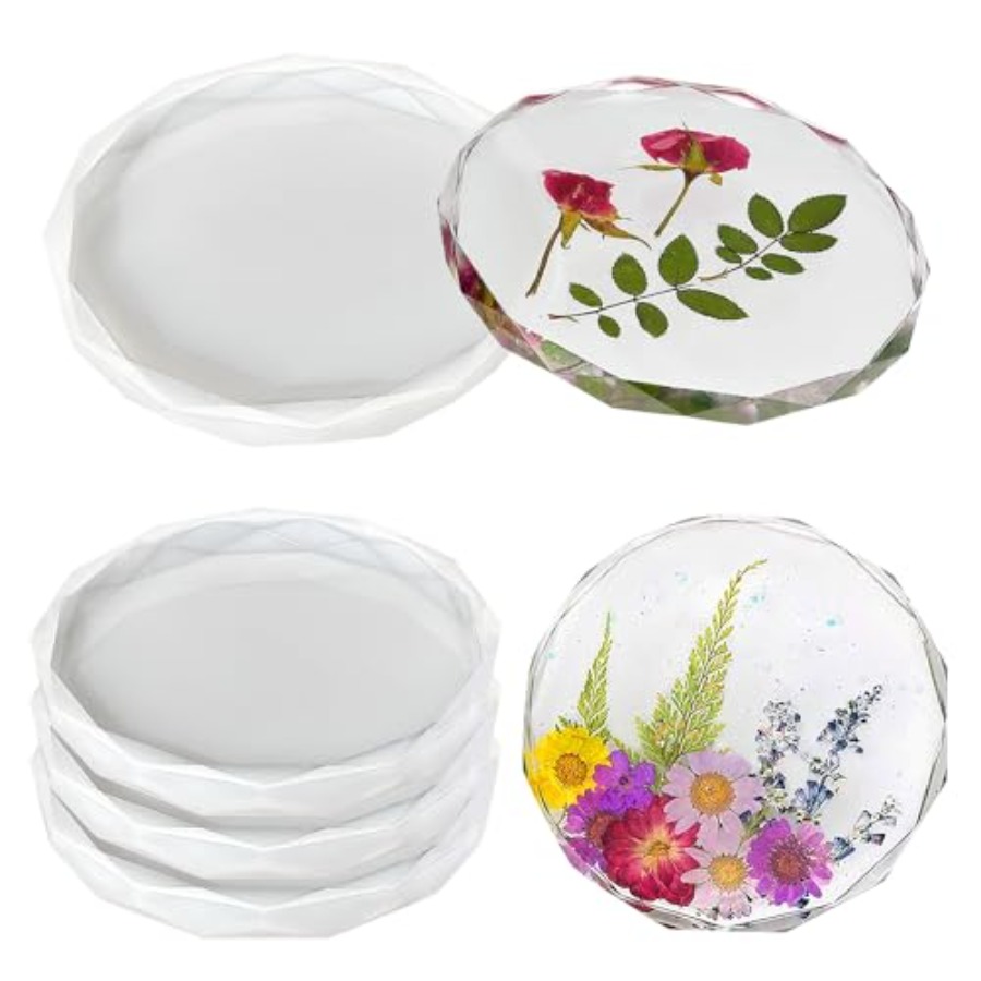 Geode Mold Silicone - 4 sztuki form do podstawek -