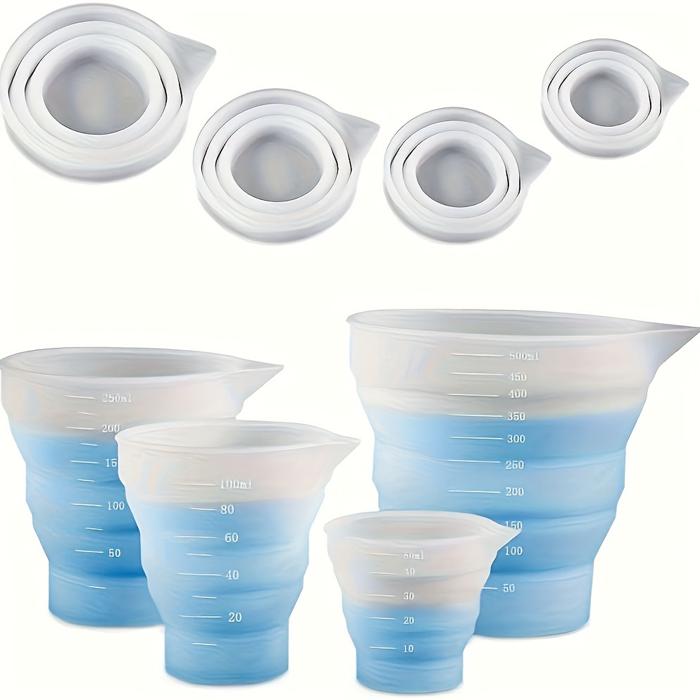 Mixing Cup Silicone - Składany silikonowy kubek miarowy 50-500ml, przenośny