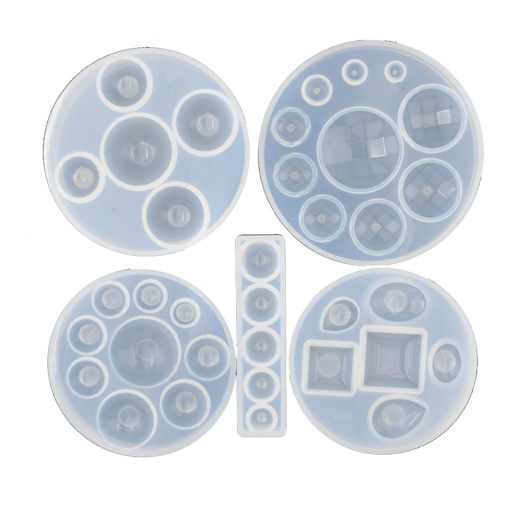 Resin Ocean Wave Mold - Forma silikonowa półkulka spłaszczone koraliki Cabochon