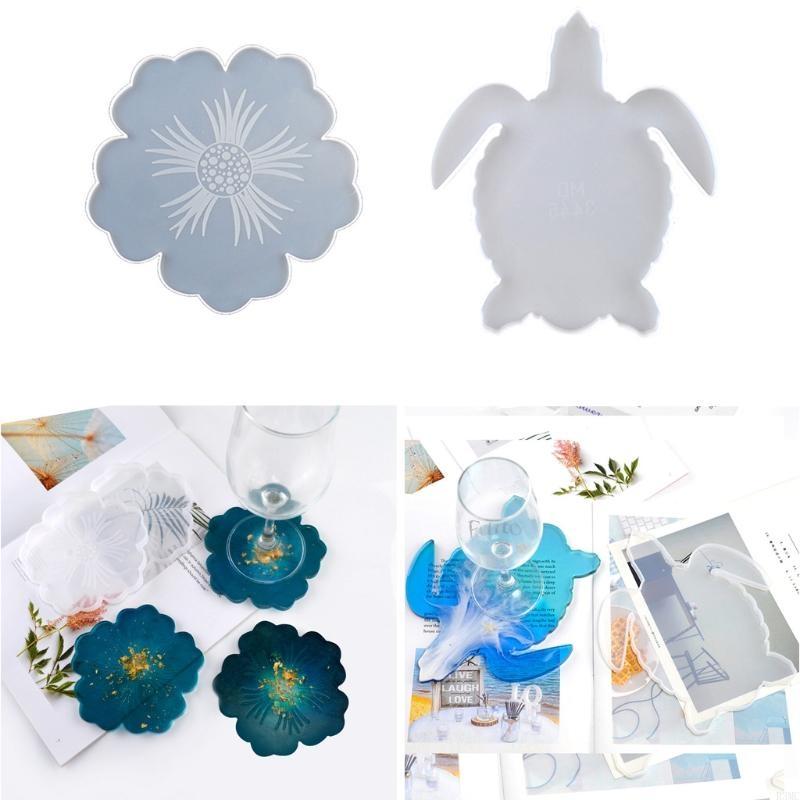 Geode Mold Silicone - R3MC 2PCS DIY Flower kształt silikonowy