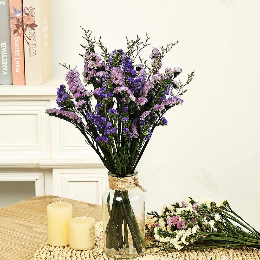 Dried Flower Bulk - 100g Naturalny Bukiet Kwiatów Niezapominajki Limonium