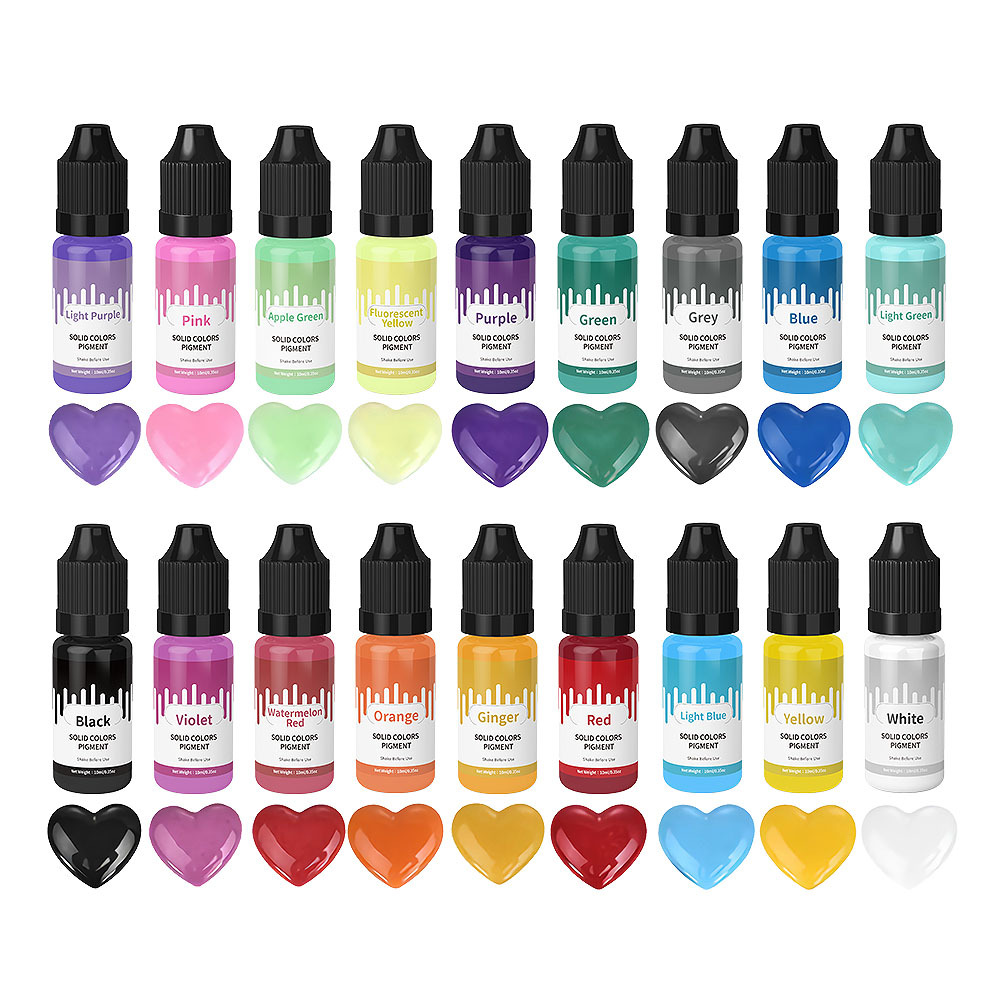 18 kolorów 10ml Macaron stały  – Resin Pigment Set recenzja i cena