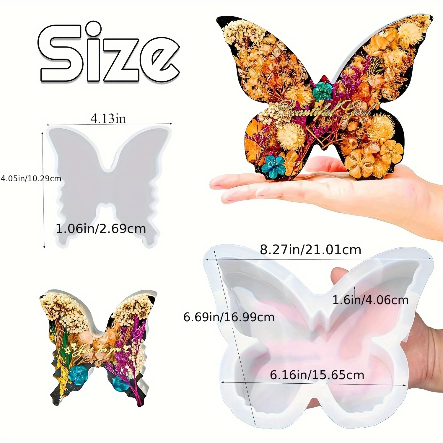 Dwa rozmiary zestawów form z ż – Flower Preservation Resin recenzja i cena