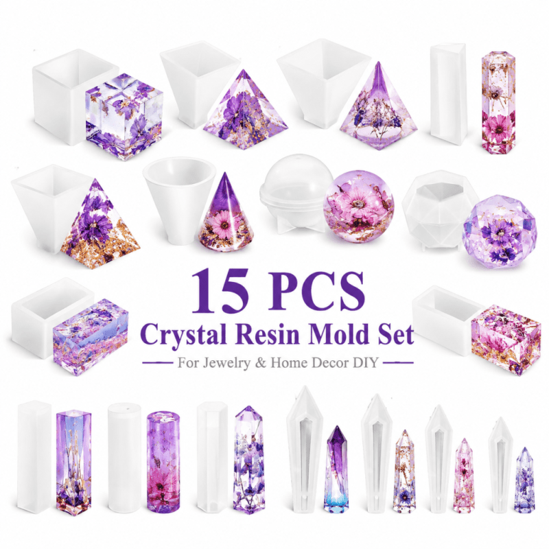 15-częściowy zestaw form silik – Resin Jewelry Kit recenzja i cena