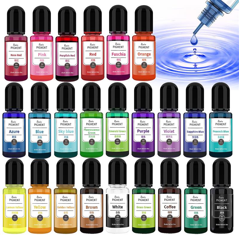 24 Kolory 10ml/Butelka Pigment – Resin Dye Alcohol recenzja i cena
